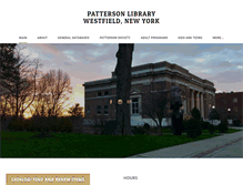 Tablet Screenshot of pattersonlibrary.info