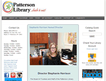 Tablet Screenshot of pattersonlibrary.org